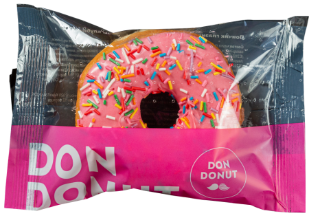 Don Donut Пончик со вкусом клубники 65 гр.